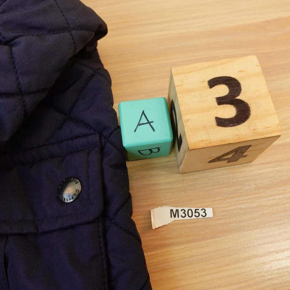 Quilted Barn Jacket Boys 18 24M Navy Blue BABY GAP Corduroy Collar‎ Snap Fleece